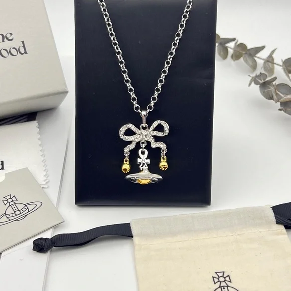 Vivienne Westwood Saturn Bell Necklace - Picture 7 of 10